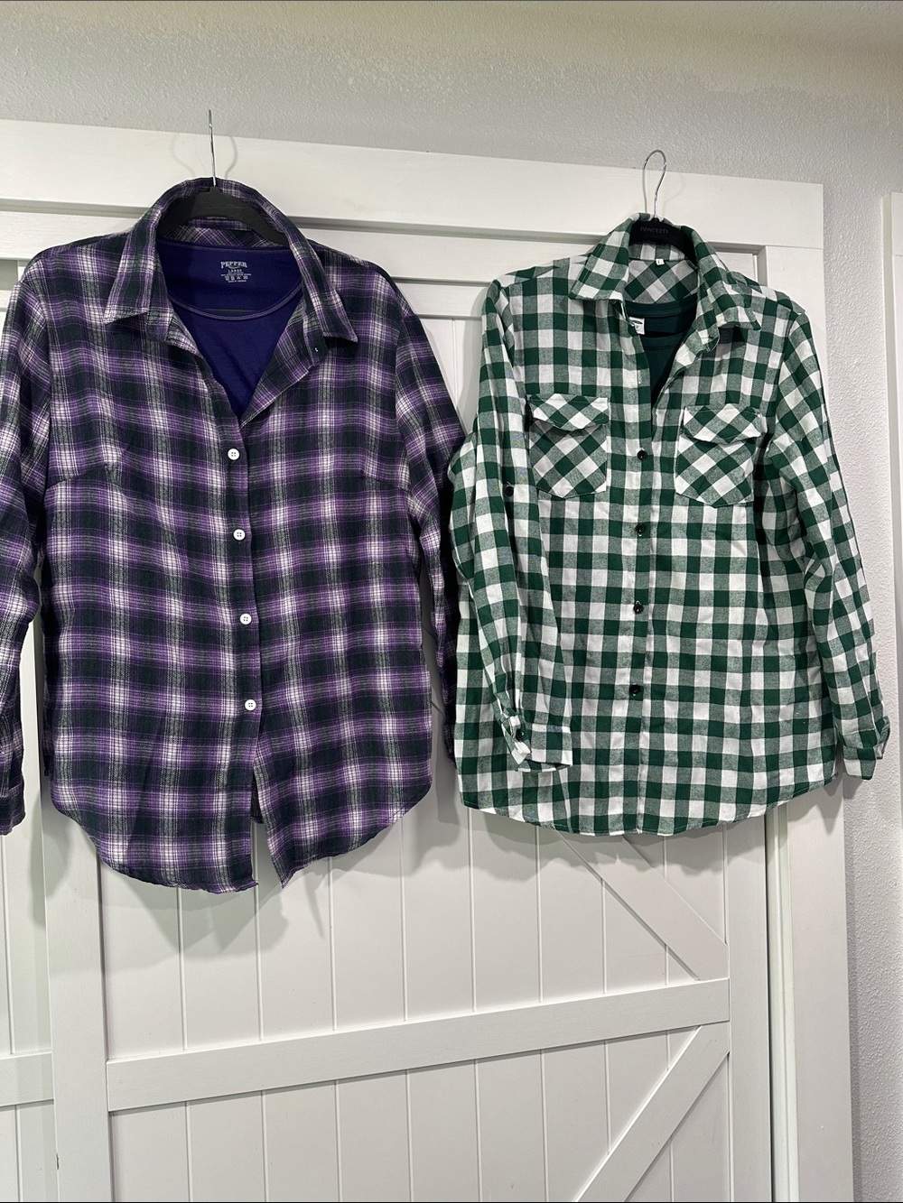 Peter Millar Purple and Black Plaid Button-Down Shirt